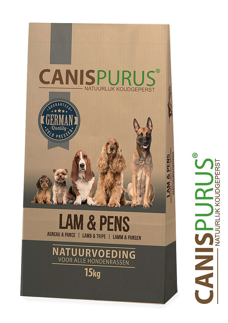 Crocchette per Cani Canis Purus Pressate a Freddo Agnello e Trippa