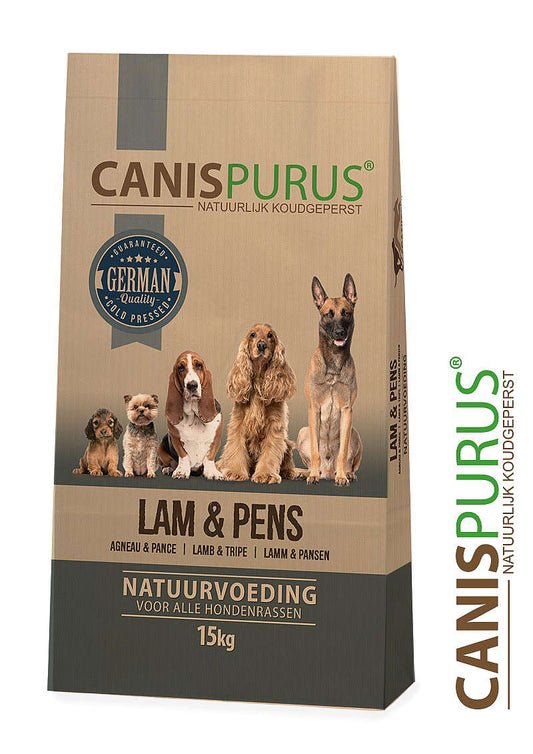 Crocchette per Cani Canis Purus Pressate a Freddo Agnello e Trippa